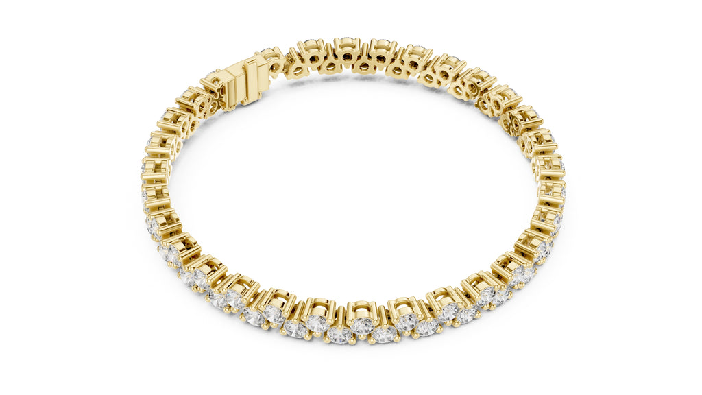 Starlight Zigzag Tennis Chain Yellow Gold