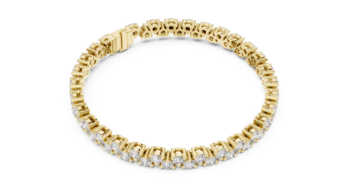 Starlight Zigzag Tennis Chain Yellow Gold