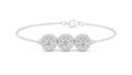Trinity Halo Tennis Chain White Gold