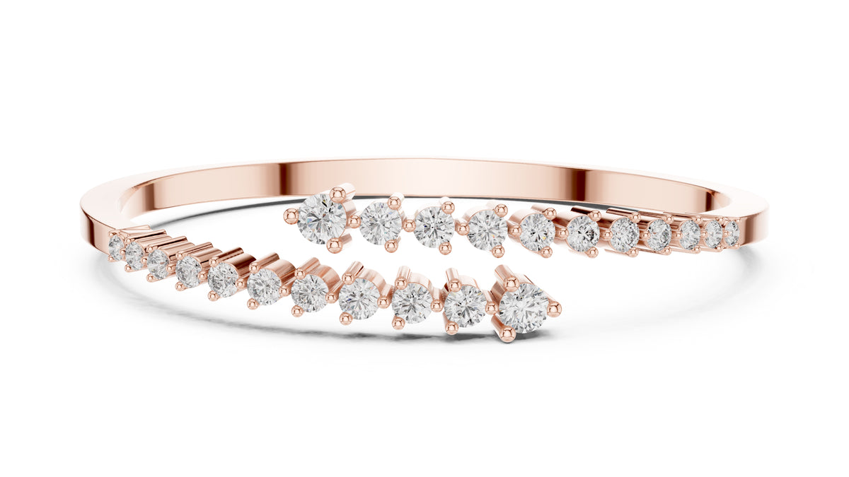 Crescent Wrap Bangle Rose Gold
