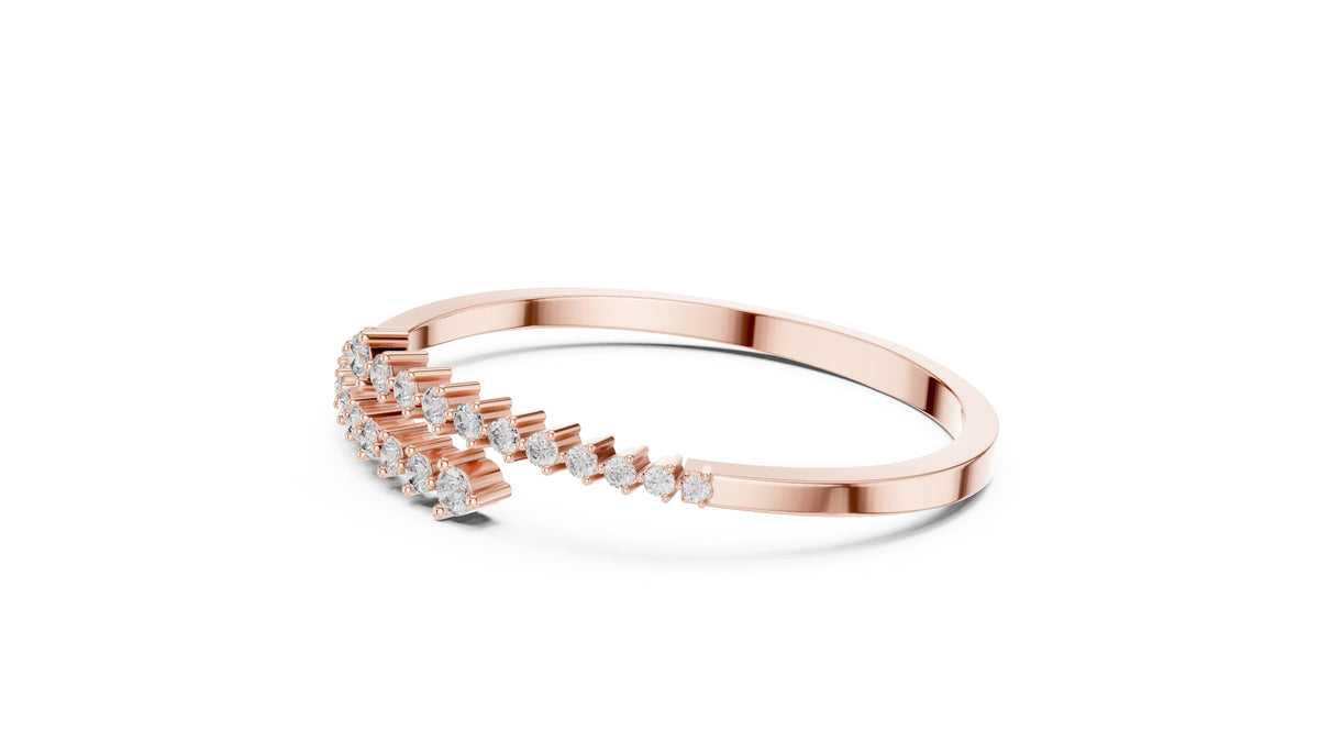 Crescent Wrap Bangle Rose Gold