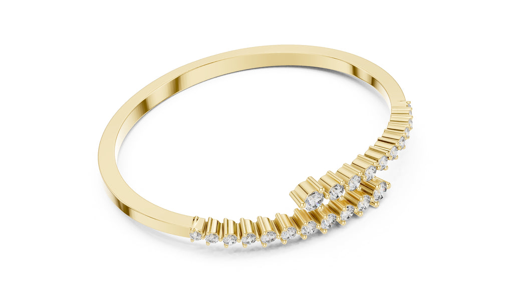 Crescent Wrap Bangle Yellow Gold