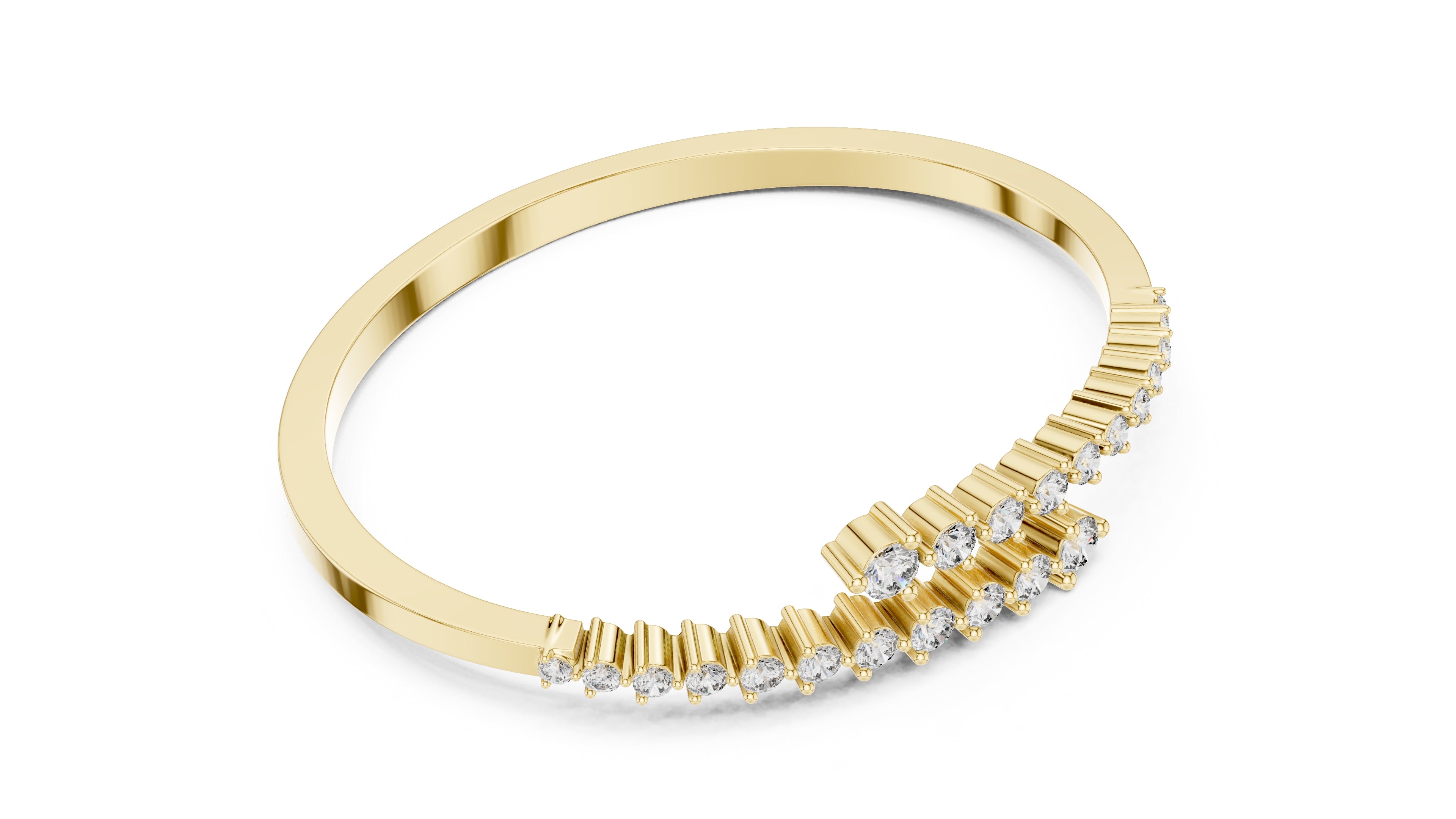Crescent Wrap Bangle Yellow Gold