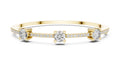 Triad Pavé Station Bangle Yellow Gold