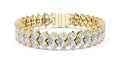 Duet Pear Tennis Chain Yellow Gold