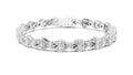 Marquise Mosaic Lab-Grown Tennis Bracelet White Gold