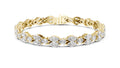 Marquise Mosaic Lab-Grown Tennis Bracelet Yellow Gold