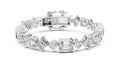 Multi-Cut Symphony Lab-Grown Tennis Bracelet White Gold