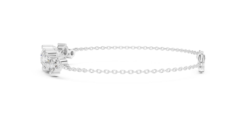 Constellation Cluster Lab-Grown Tennis Bracelet White Gold