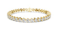 Classic Prong-Set Round Lab-Grown Tennis Bracelet Yellow Gold