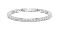 Micro-Prong Round Lab-Grown Tennis Bracelet White Gold