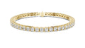 Micro-Prong Round Lab-Grown Tennis Bracelet Yellow Gold