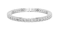 Luminous Round Lab-Grown Tennis Bracelet White Gold
