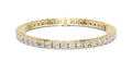 Luminous Round Lab-Grown Tennis Bracelet Yellow Gold