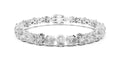 Oval Cut Lab-Grown Tennis Bracelet White Gold