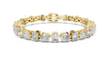Oval Cut Lab-Grown Tennis Bracelet Yellow Gold