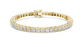 Square Basket-Set Round Lab-Grown Tennis Bracelet Yellow Gold