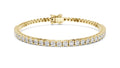 Delicate Prong-Set Round Lab-Grown Tennis Bracelet Yellow Gold