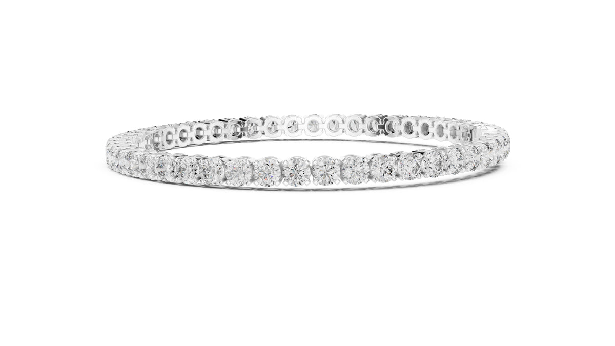 Round Brilliant Lab-Grown Tennis Bracelet White Gold