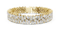 Crescendo Mixed-Cut Cluster Lab-Grown Tennis Bracelet Yellow Gold
