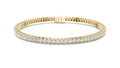 Infinite Oval-Link Lab-Grown Tennis Bracelet Yellow Gold