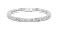 Cushion-Cut Lab-Grown Tennis Bracelet White Gold