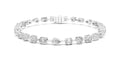 Multi-Shape Station Lab-Grown Tennis Bracelet White Gold