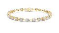 Multi-Shape Station Lab-Grown Tennis Bracelet Yellow Gold