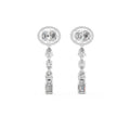 The Crown Halo Drop Earrings White Gold