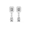 The Regency Emerald Drop Earrings White Gold