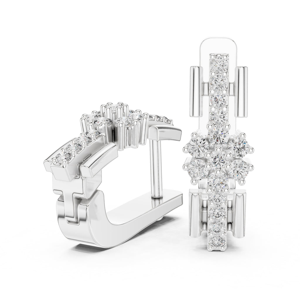 The Apex Lan Grown Diamond Huggies White Gold