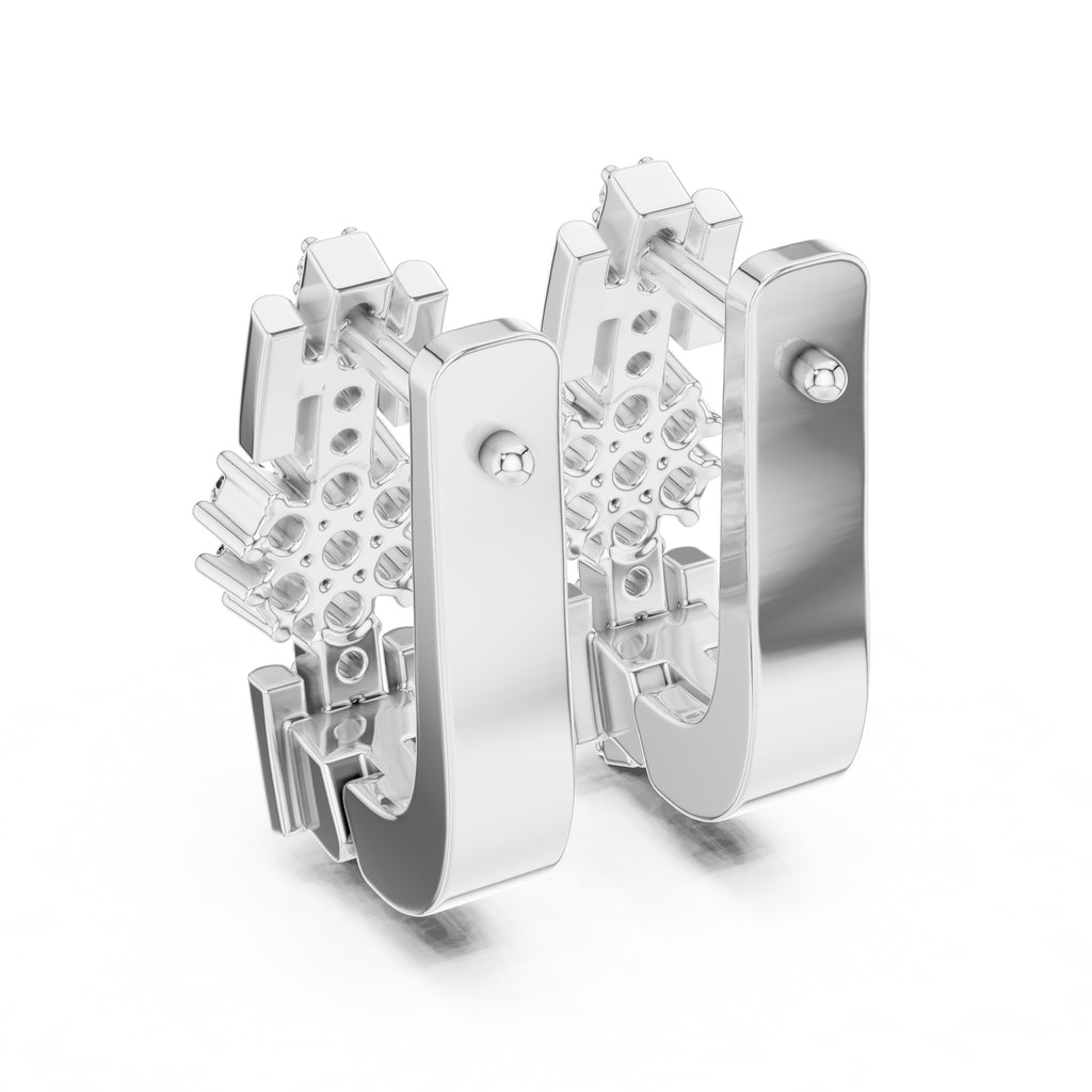 The Apex Lan Grown Diamond Huggies White Gold