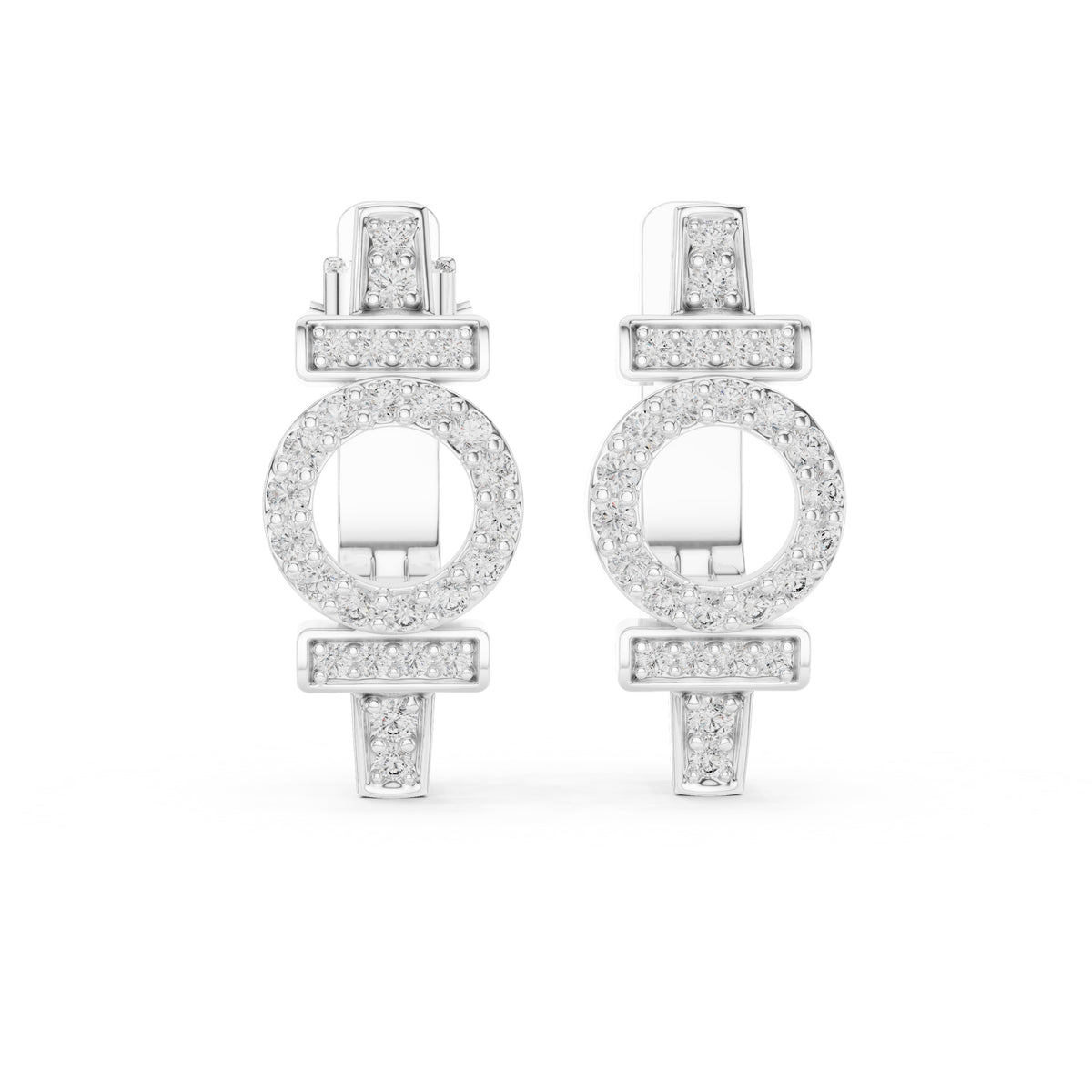 The Orbit Lan Grown Diamond Huggies White Gold