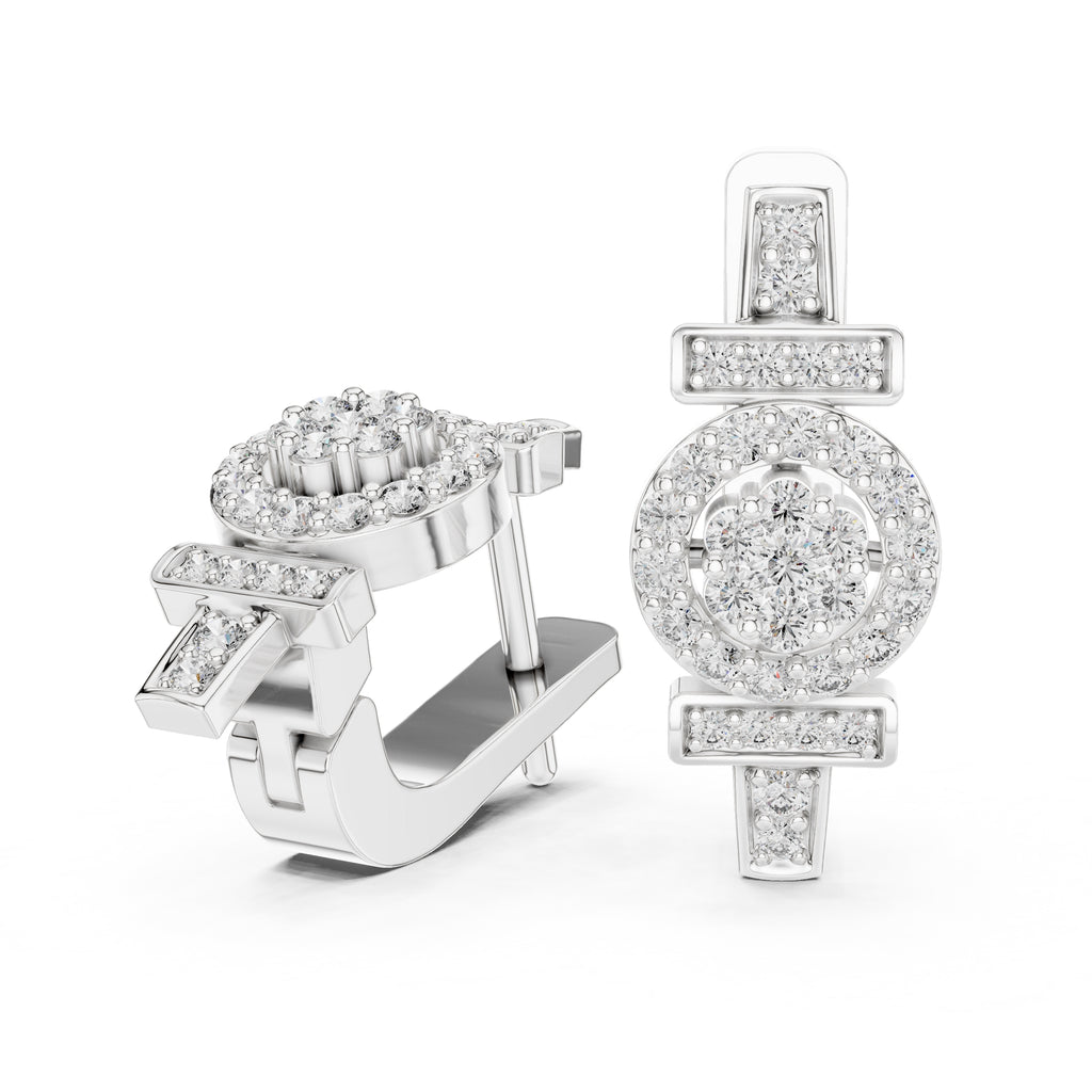 The Orbit Lan Grown Diamond Huggies White Gold