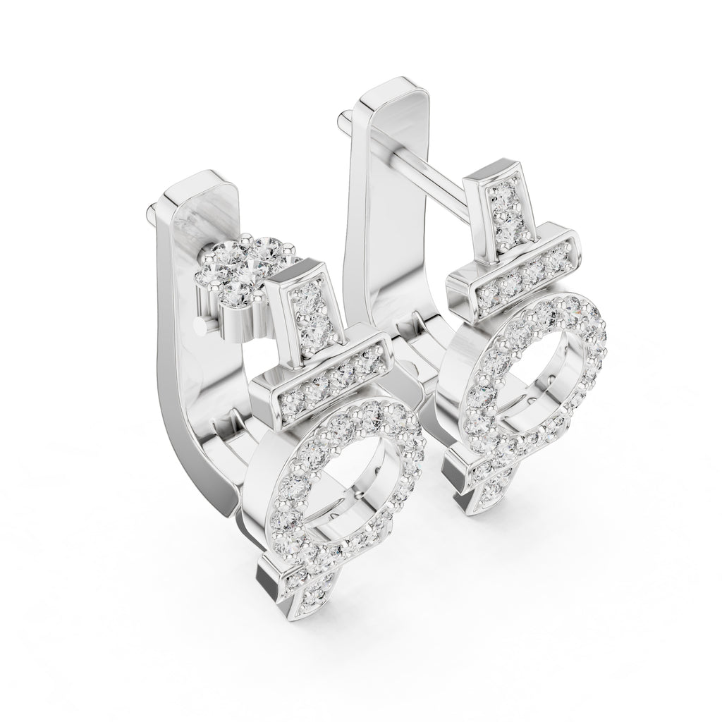The Orbit Lan Grown Diamond Huggies White Gold