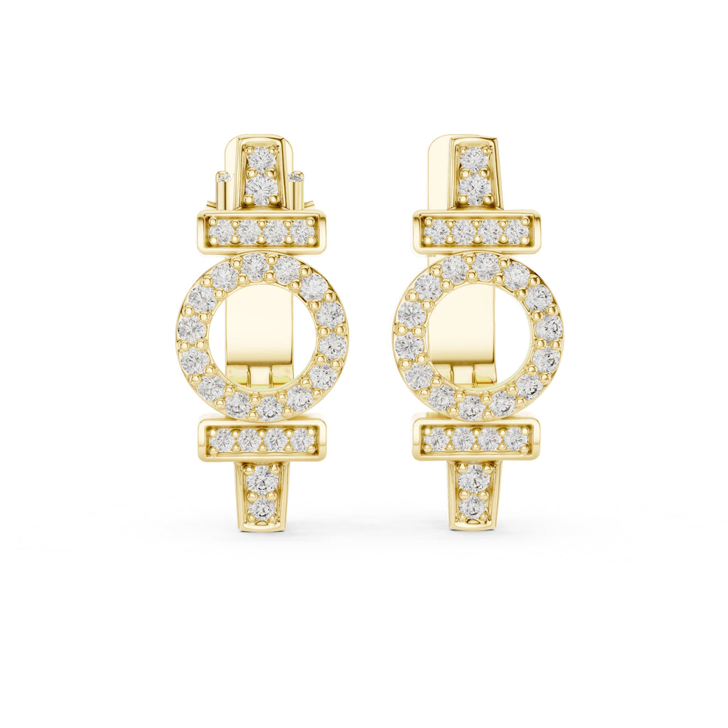 The Orbit Lan Grown Diamond Huggies Yellow Gold