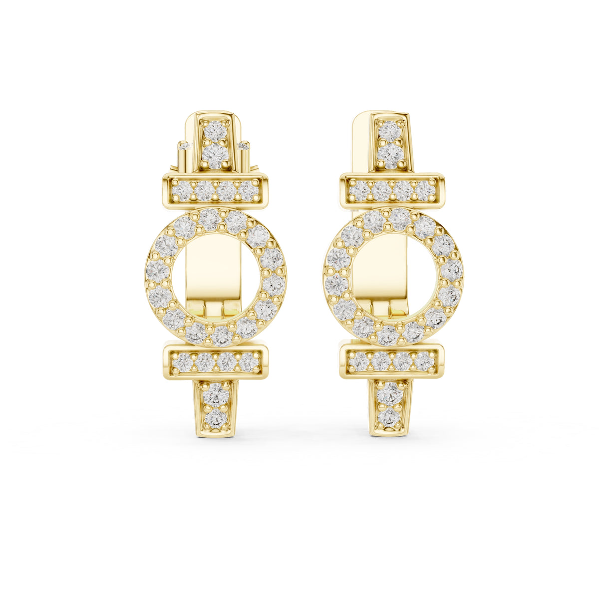 The Orbit Lan Grown Diamond Huggies Yellow Gold