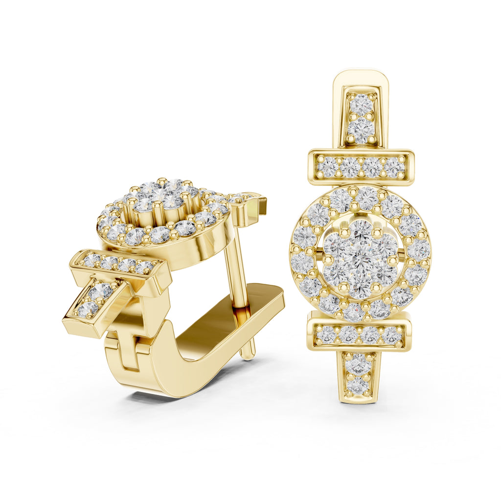 The Orbit Lan Grown Diamond Huggies Yellow Gold