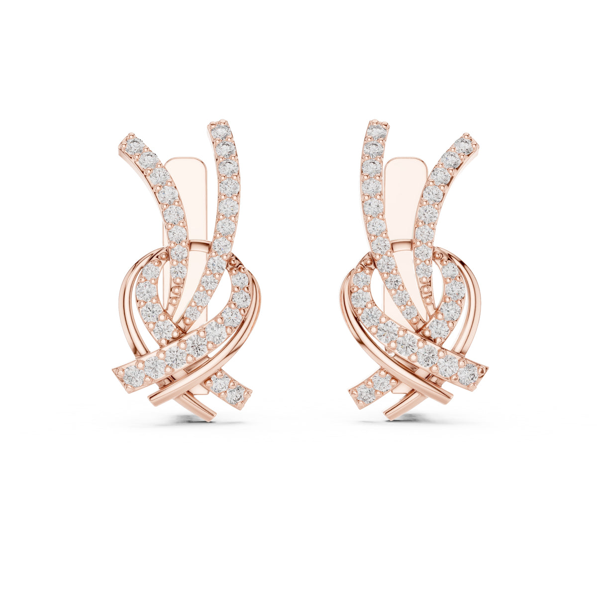 The Vortex Lab Grown Diamond Earrings Rose Gold