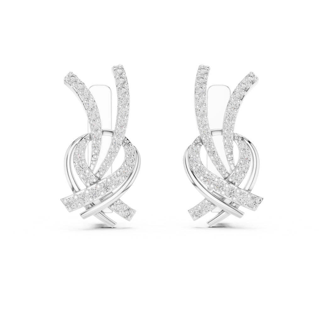 The Vortex Lan Grown Diamond Earrings White Gold