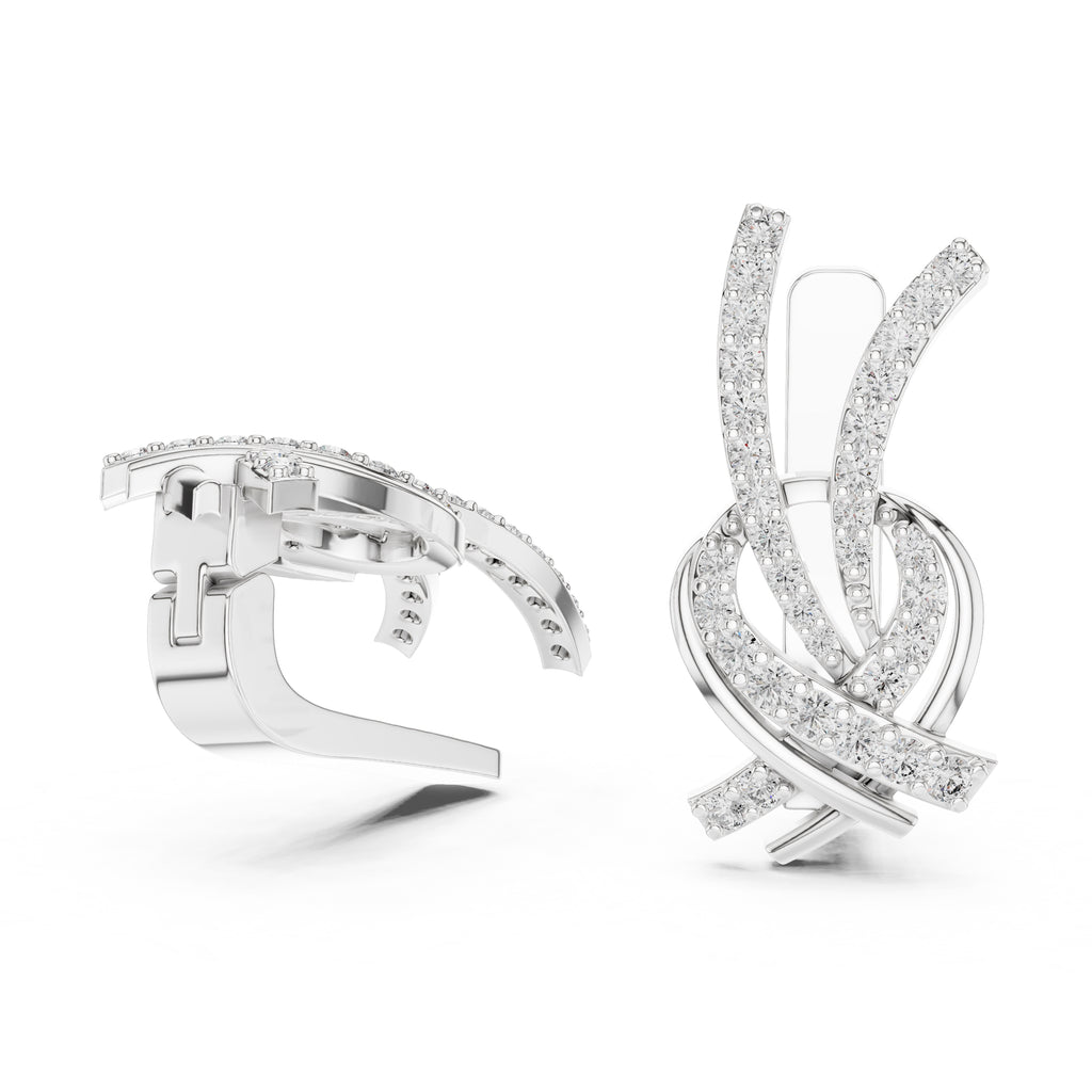 The Vortex Lan Grown Diamond Earrings White Gold