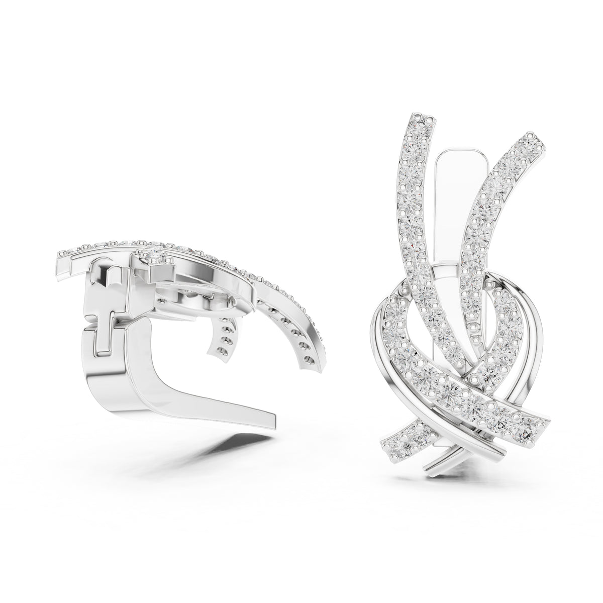 The Vortex Lan Grown Diamond Earrings White Gold