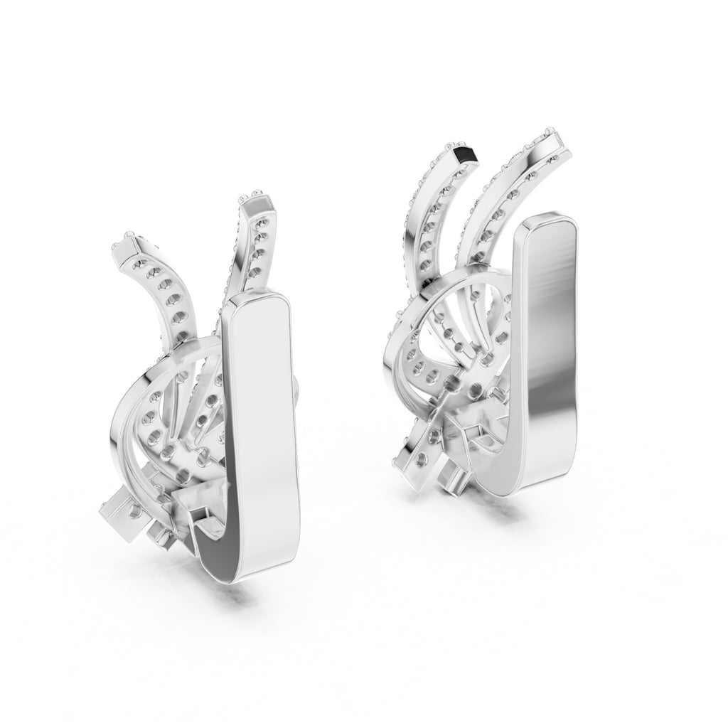 The Vortex Lan Grown Diamond Earrings White Gold