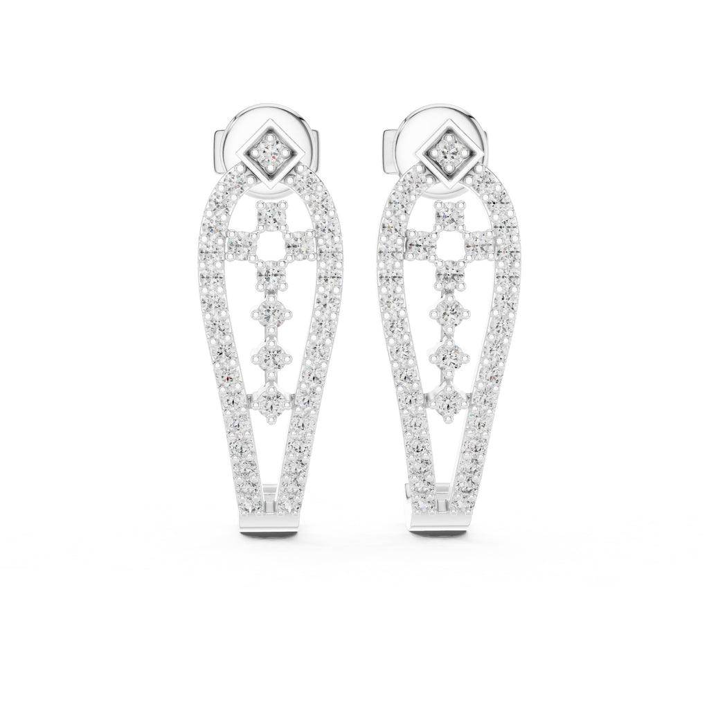 The Crest Lan Grown Diamond Drops White Gold