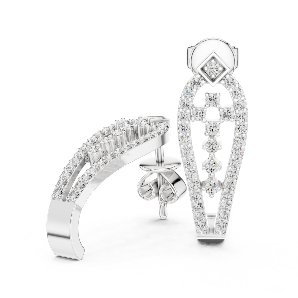 The Crest Lan Grown Diamond Drops White Gold