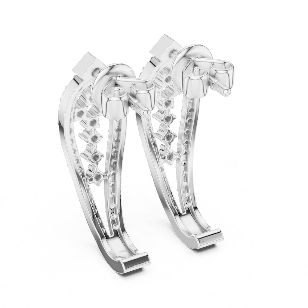 The Crest Lan Grown Diamond Drops White Gold
