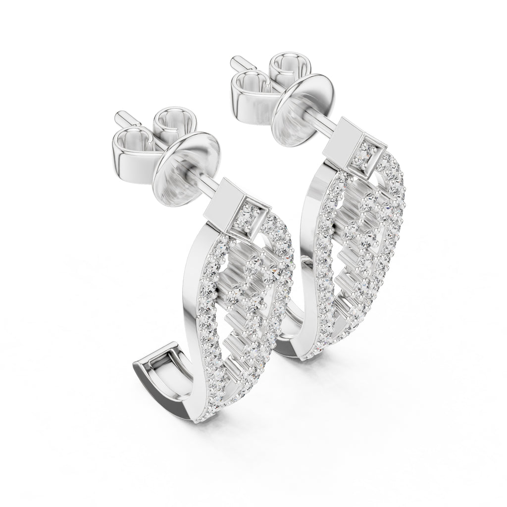 The Crest Lan Grown Diamond Drops White Gold