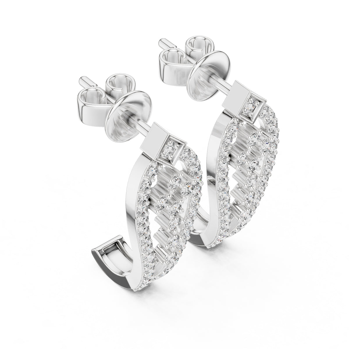 The Crest Lan Grown Diamond Drops White Gold