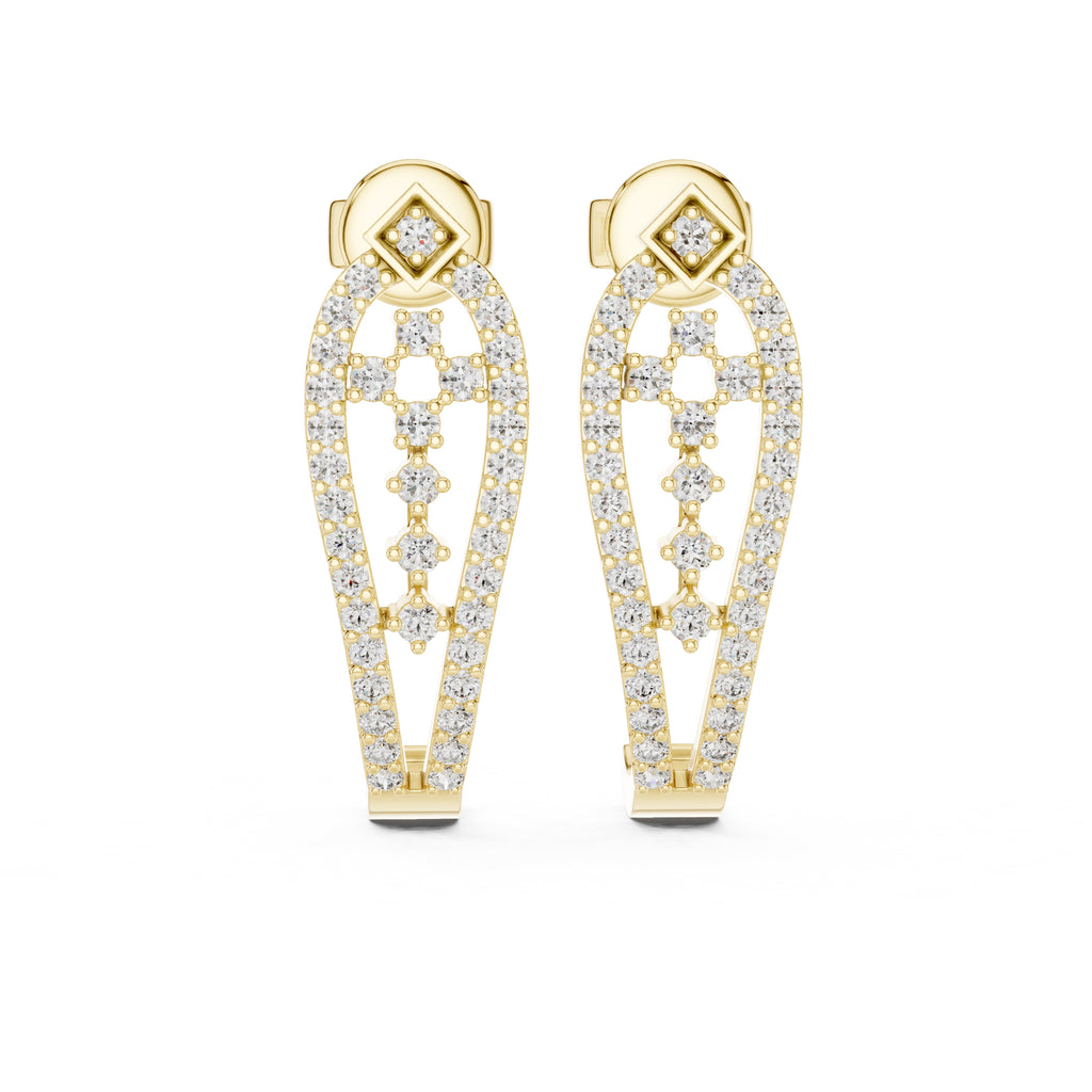 The Crest Lan Grown Diamond Drops Yellow Gold