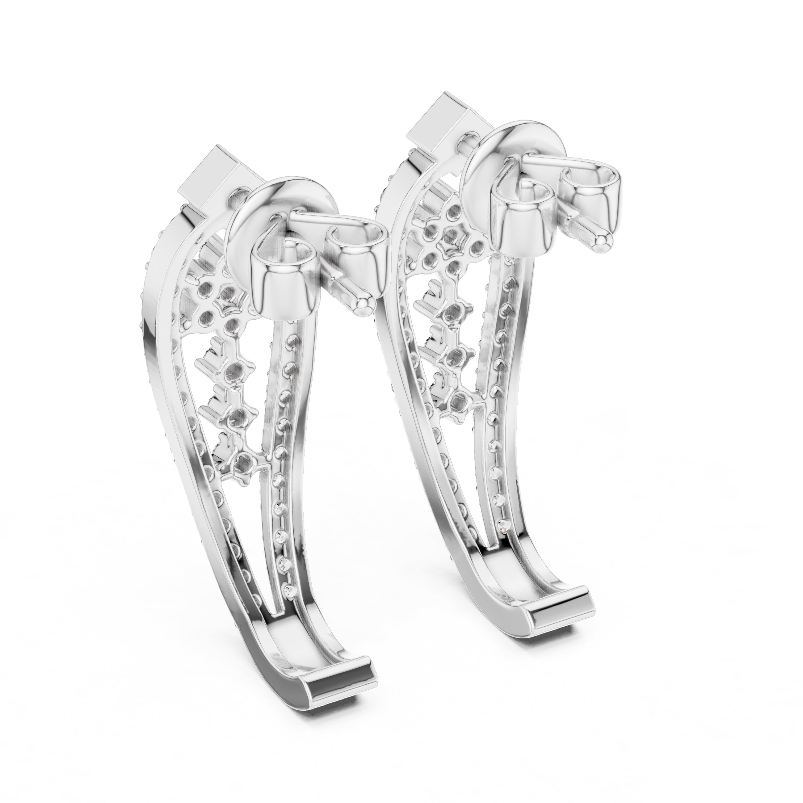 The Flora Lan Grown Diamond Drops White Gold